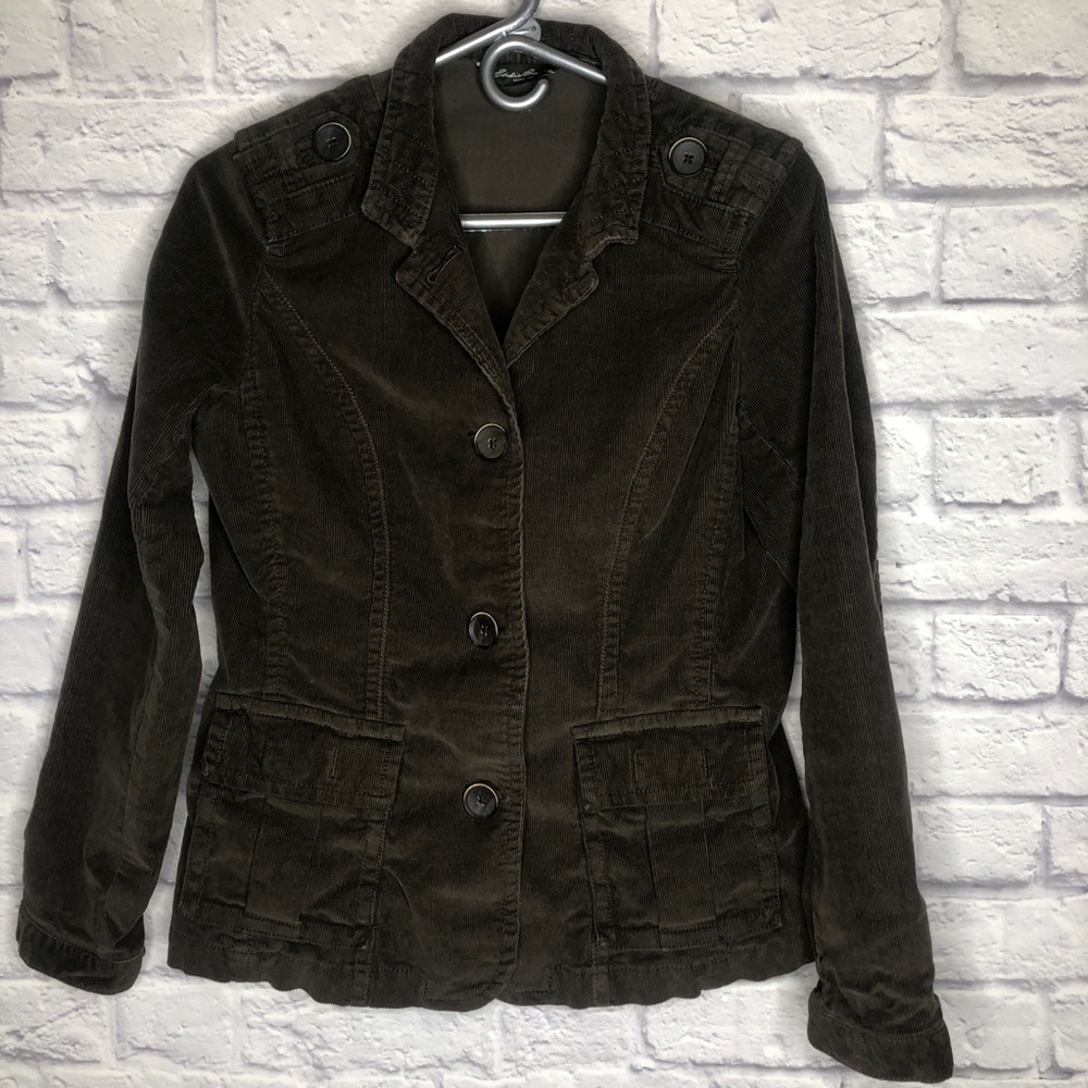 Eddie Bauer button up corduroy jacket